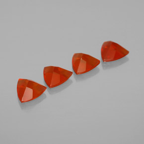  ct natürliche rötlich-orange Feueropal-Edelsteine, Trillion, Transparent