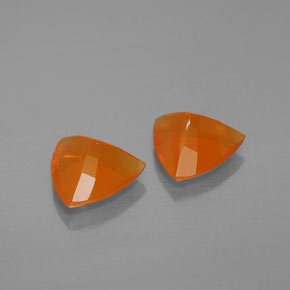  ct natürliche Orange Feueropal-Edelsteine, Trillion, Transparent
