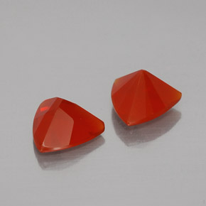  ct natürliche orangefarbener Feueropal-Edelsteine, Trillion, Transparent