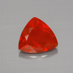 1,16 ctw natürlicher orangefarbener Feueropal, Trillion, Transparent