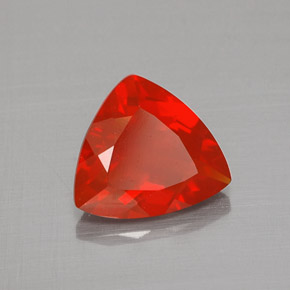 1,16 ctw natürlicher orangefarbener Feueropal, Trillion, Transparent