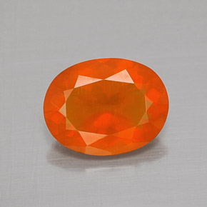 9,17 ctw natürlicher Orange Feueropal, Oval Schliff, Transparent