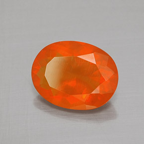 9,17 ctw natürlicher Orange Feueropal, Oval Schliff, Transparent