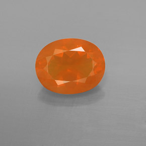 9,17 ctw natürlicher Orange Feueropal, Oval Schliff, Transparent