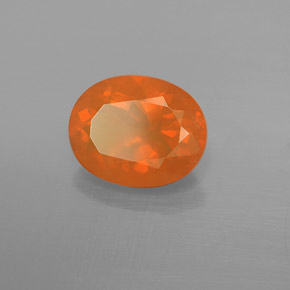9,17 ctw natürlicher Orange Feueropal, Oval Schliff, Transparent