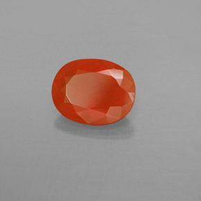 9,17 ctw natürlicher rötlich-orange Feueropal, Oval, Transparent