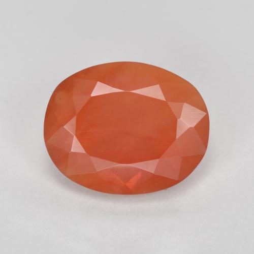 1,70 ctw natürlicher orangefarbener Feueropal, Oval Schliff, Transparent