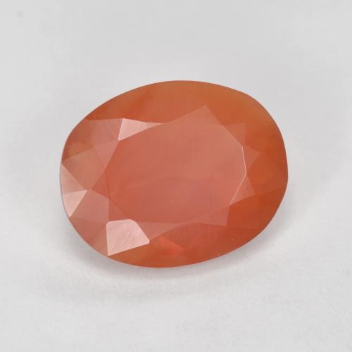 1,70 ctw natürlicher orangefarbener Feueropal, Oval Schliff, Transparent