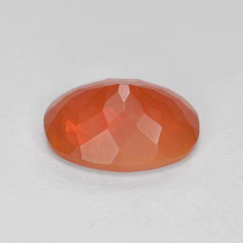 1,70 ctw natürlicher orangefarbener Feueropal, Oval Schliff, Transparent