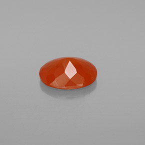 1,19 ctw natürlicher orangefarbener Feueropal, Oval Schliff, Transparent