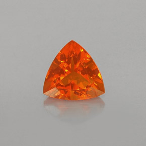 0,57 ctw natürlicher orangefarbener Feueropal, Trillion, Transparent