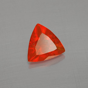 0,37 ctw natürlicher orangefarbener Feueropal, Trillion, Transparent