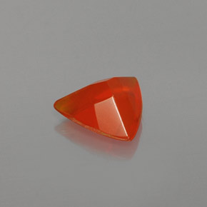 0,37 ctw natürlicher orangefarbener Feueropal, Trillion, Transparent