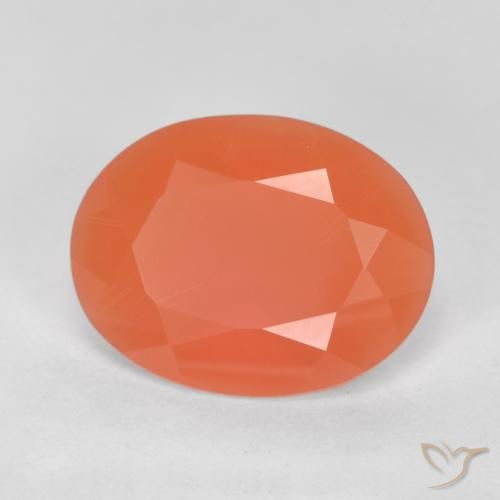 9,17 ctw natürlicher Helles rötliches Orange Feueropal, Oval, Transparent