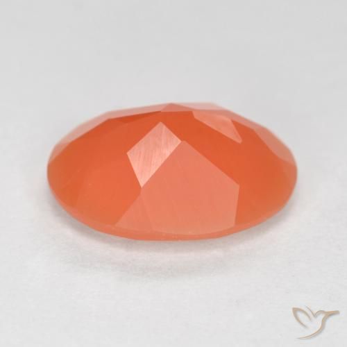 9,17 ctw natürlicher Helles rötliches Orange Feueropal, Oval, Transparent
