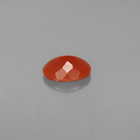 9,17 ctw natürlicher rötlich-orange Feueropal, Oval Schliff, Transparent