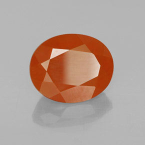 9,17 ctw natürlicher rötlich-orange Feueropal, Oval Schliff, Transparent