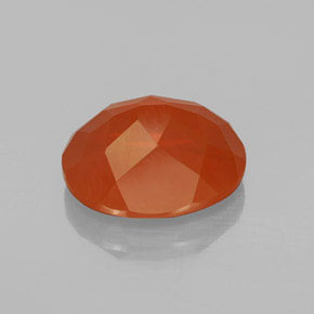 9,17 ctw natürlicher rötlich-orange Feueropal, Oval Schliff, Transparent
