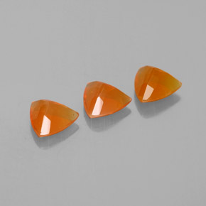  ct natürliche orangefarbener Feueropal-Edelsteine, Trillion, Transparent