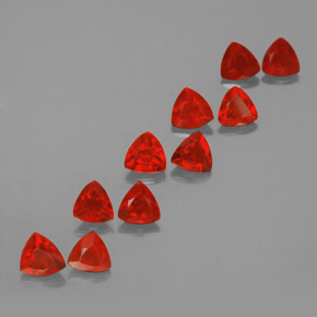  ct natürliche orangefarbener Feueropal-Edelsteine, Trillion, Transparent