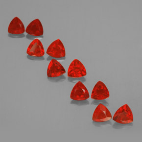  ct natürliche orangefarbener Feueropal-Edelsteine, Trillion, Transparent