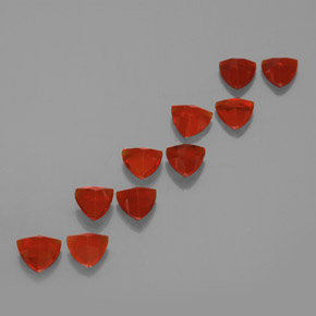  ct natürliche orangefarbener Feueropal-Edelsteine, Trillion, Transparent