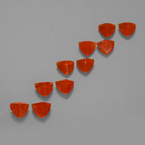  ct natürliche Orange Feueropal-Edelsteine, Trillion, Transparent