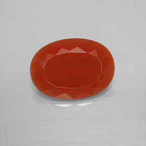 2,83 ctw natürlicher orangefarbener Feueropal, Oval Schliff, Transparent