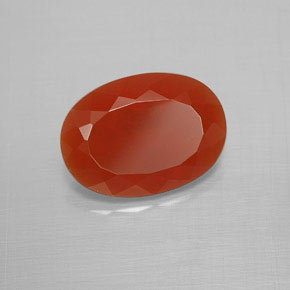 2,83 ctw natürlicher orangefarbener Feueropal, Oval Schliff, Transparent