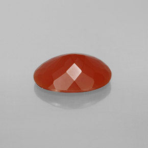2,83 ctw natürlicher orangefarbener Feueropal, Oval Schliff, Transparent