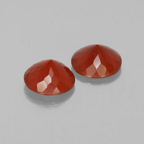  ct natürliche orangefarbener Feueropal-Edelsteine, Rundschliff, Transparent