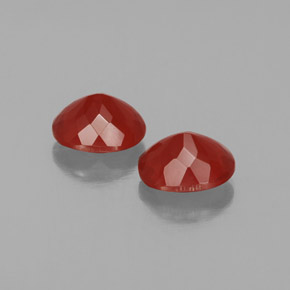  ct natürliche rötlich-orange Feueropal-Edelsteine, Oval Schliff, Transparent