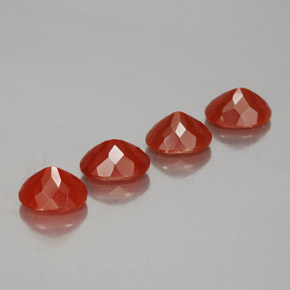 2,88 ct natürliche orangefarbener Feueropal-Edelsteine, Oval Schliff, Transparent
