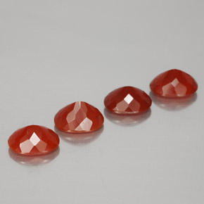 3,67 ct natürliche roter Feueropal-Edelsteine, Oval Schliff, Transparent
