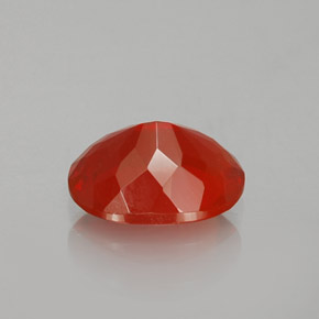 9,17 ctw natürlicher Rötlich orange Feueropal, Oval Schliff, Transparent