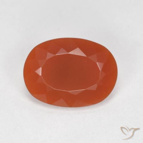 1.12ct Natürlicher Feuerrot Feueropal, Oval, Transparent
