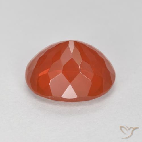 9,17 ctw natürlicher orange-rot Feueropal, Oval, Transparent