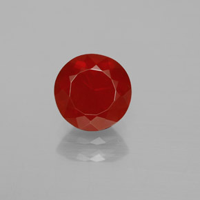 1,53 ctw natürlicher orangefarbener Feueropal, Rundschliff, Transparent