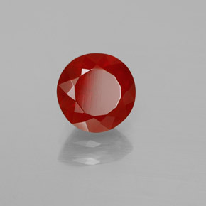 1,53 ctw natürlicher orangefarbener Feueropal, Rundschliff, Transparent