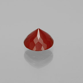 1,53 ctw natürlicher orangefarbener Feueropal, Rundschliff, Transparent