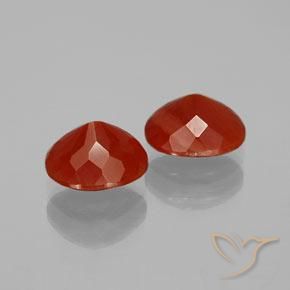 2.35 ct natürliche Mittelrot Feueropal-Edelsteine, Oval, Transparent