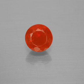 9,17 ctw natürlicher Orange Feueropal, Rund Schliff, Transparent