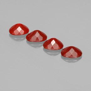 3,82 ct natürliche roter Feueropal-Edelsteine, Oval Schliff, Transparent
