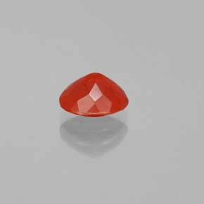 1,10 ctw natürlicher orangefarbener Feueropal, Oval Schliff, Transparent