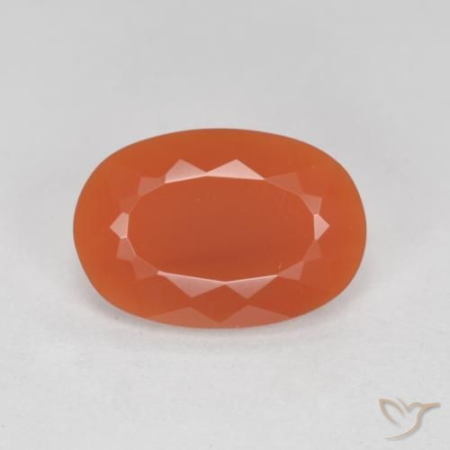 1.27ct Natürlicher Feuerrot Feueropal, Oval, Transparent