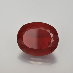 9,17 ctw natürlicher orange-rot Feueropal, Oval Schliff, Transparent