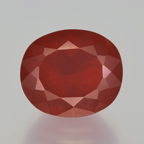 4,68 ctw natürlicher roter Feueropal, Transparent, Transparent / Lichtdurchlässig