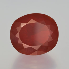 4,68 ctw natürlicher roter Feueropal, Transparent, Transparent / Lichtdurchlässig