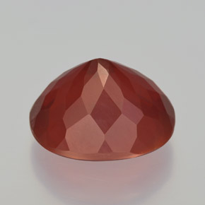 4,68 ctw natürlicher roter Feueropal, Transparent, Transparent / Lichtdurchlässig