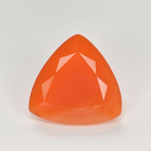 9,17 ctw natürlicher Leuchtendes Orange Feueropal, Trillion, Transparent
